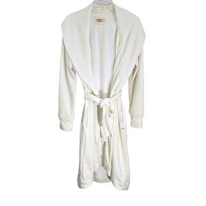 UGG Womens White Robe Bathrobe Cozy‎ Lounge Wear Size S